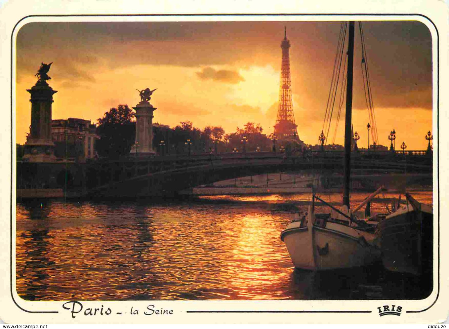 75 - Paris - La Seine Et Ses Bords - Crépuscule Sur La Seine Et La Tour Eiffel - Coucher De Soleil - CPM - Voir Scans Re - Die Seine Und Ihre Ufer