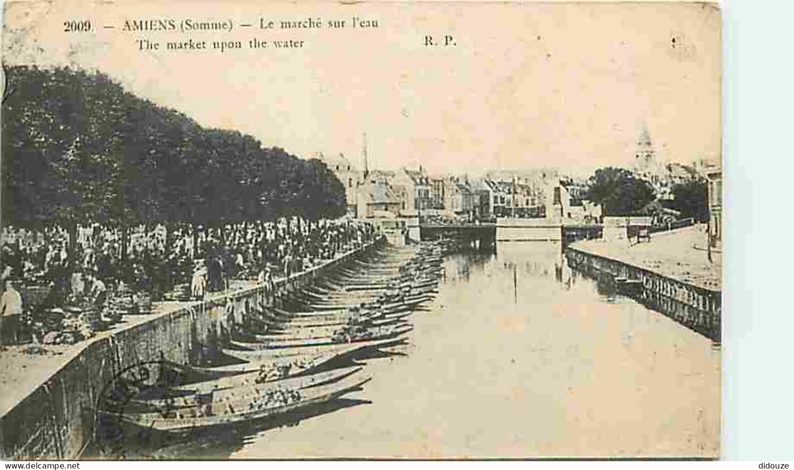 80 - Amiens - Le Marché Sur L'eau - Animé - CPA - Voir Scans Recto-Verso - Amiens