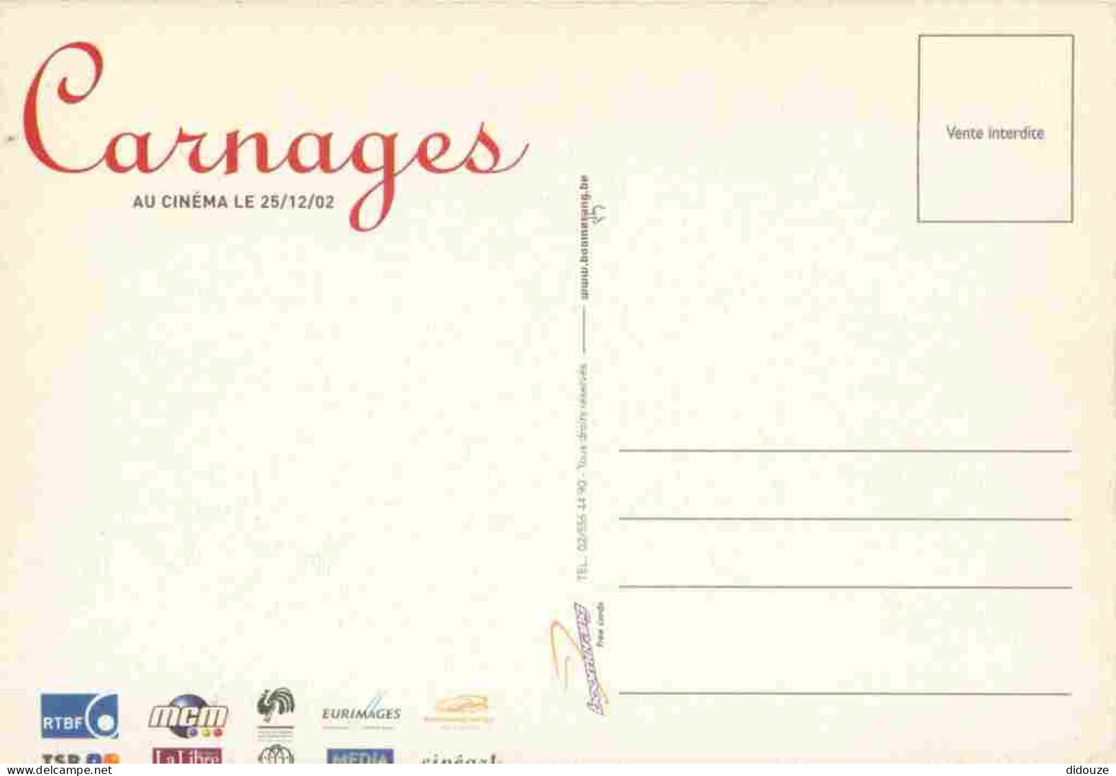 Cinema - Affiche De Film - Carnages - Chiara Mastroianni - CPM - Carte Neuve - Voir Scans Recto-Verso - Affiches Sur Carte