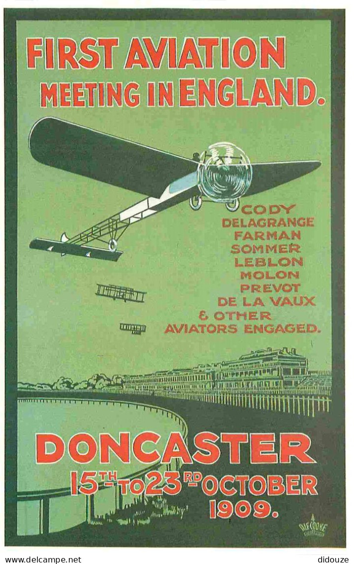 Publicite - First Aviation Meeting In England - Doncaster 1909 - Aviation - Avions - Art Peinture Illustration - Vintage - Publicité