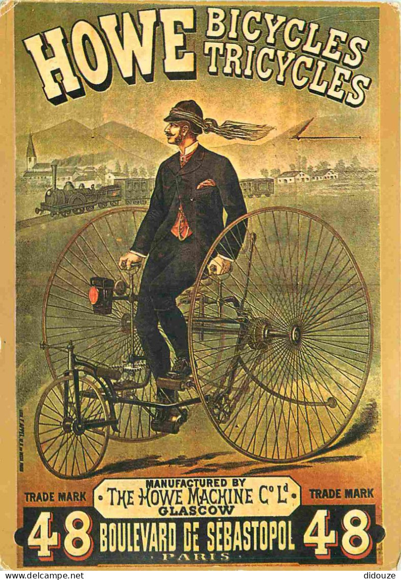 Publicite - Nos Cyclistes - Howe Bicycles Tricycles - Illustration - Vintage - Reproduction D'Affiche Publicitaire - CPM - Publicité