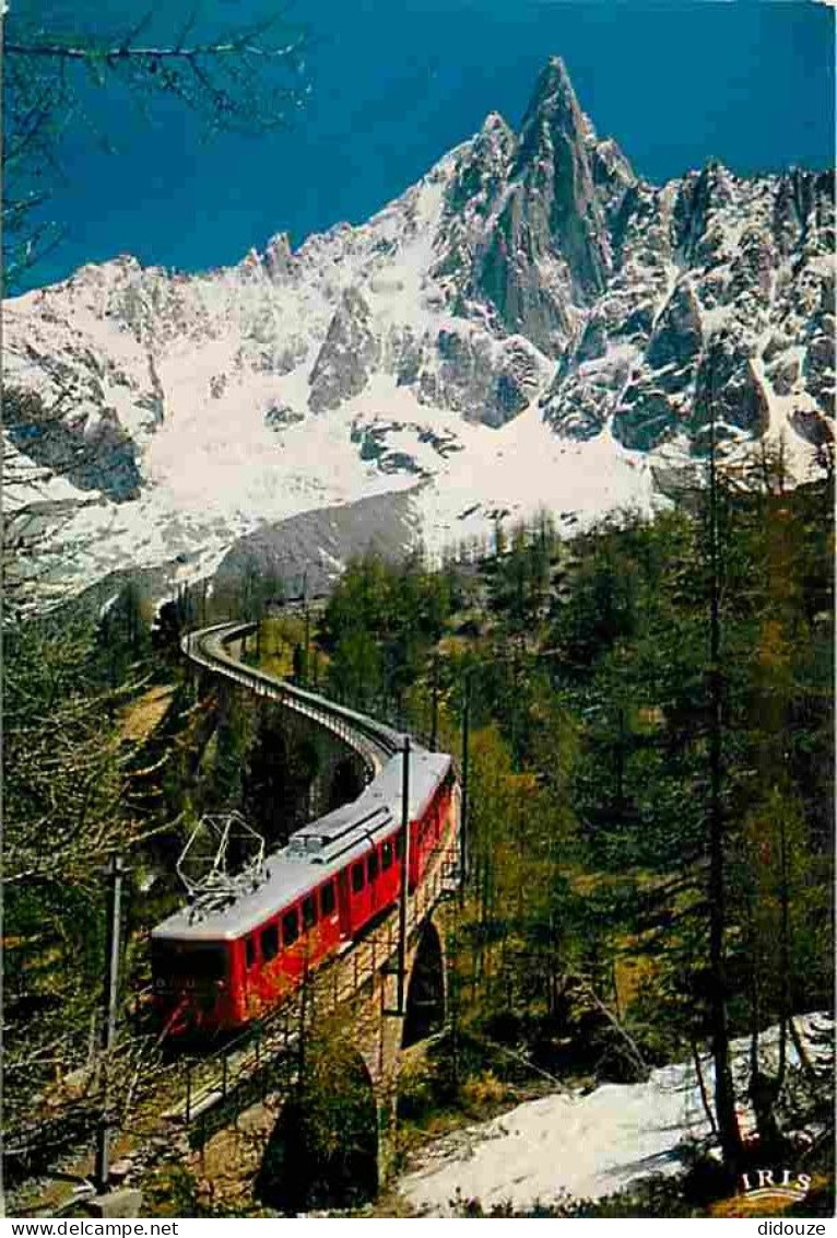 Trains - Chamonix - Mont Blanc - Le Chemin De Fer Du Montenvers Et L'Aiguille Du Dru - CPM - Voir Scans Recto-Verso - Treni