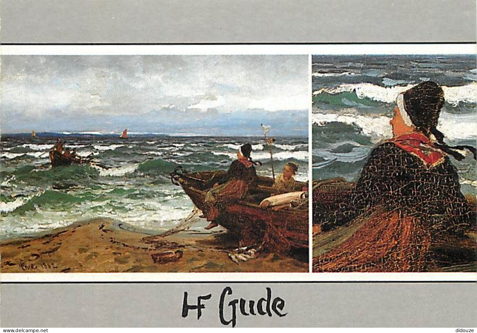 Art - Peinture - H.F. Gude - Le Retour Des Pêcheurs - Carte Neuve - CPM - Voir Scans Recto-Verso - Malerei & Gemälde