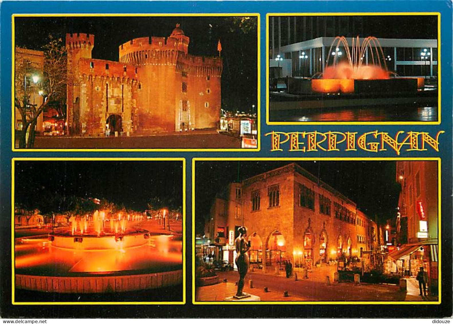 66 - Perpignan - Multivues - Vue De Nuit - Sculpture De Femme Nue - CPM - Voir Scans Recto-Verso - Perpignan