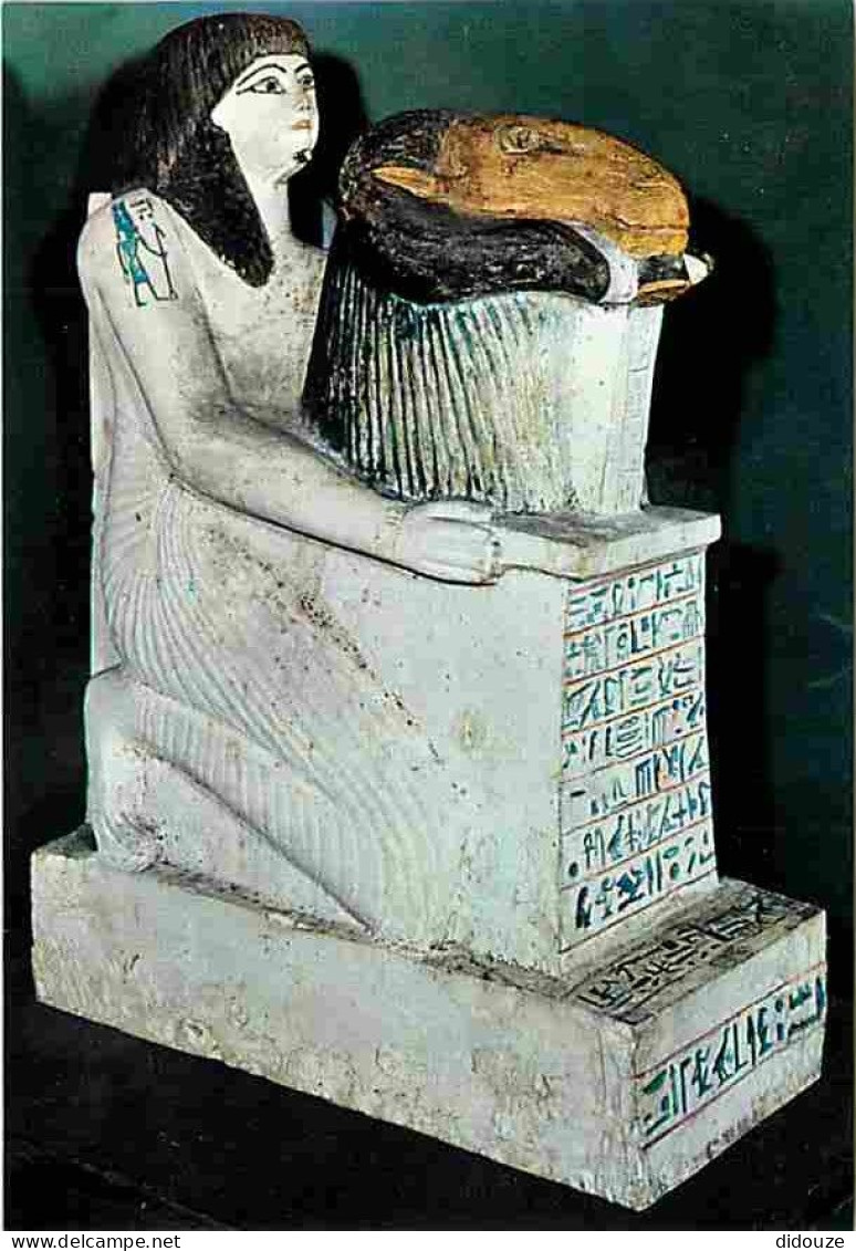 Art - Antiquités - Egypte - Sacerdole Con Immagine Del Dio Amon Aricte - Torino - Museo Egizio - CPM - Voir Scans Recto- - Antiquité