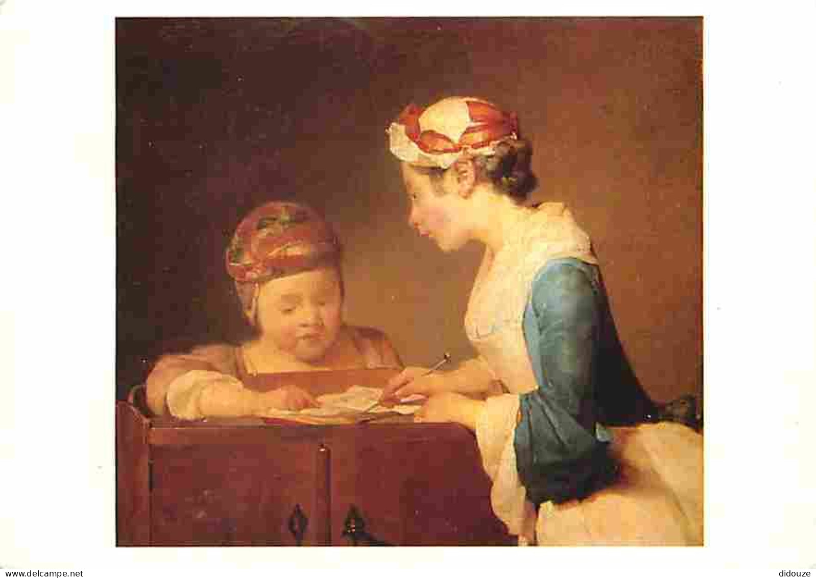 Art - Peinture - Jean-Baptiste-Siméon Chardin - The Young Schoolmistress - CPM - Voir Scans Recto-Verso - Malerei & Gemälde