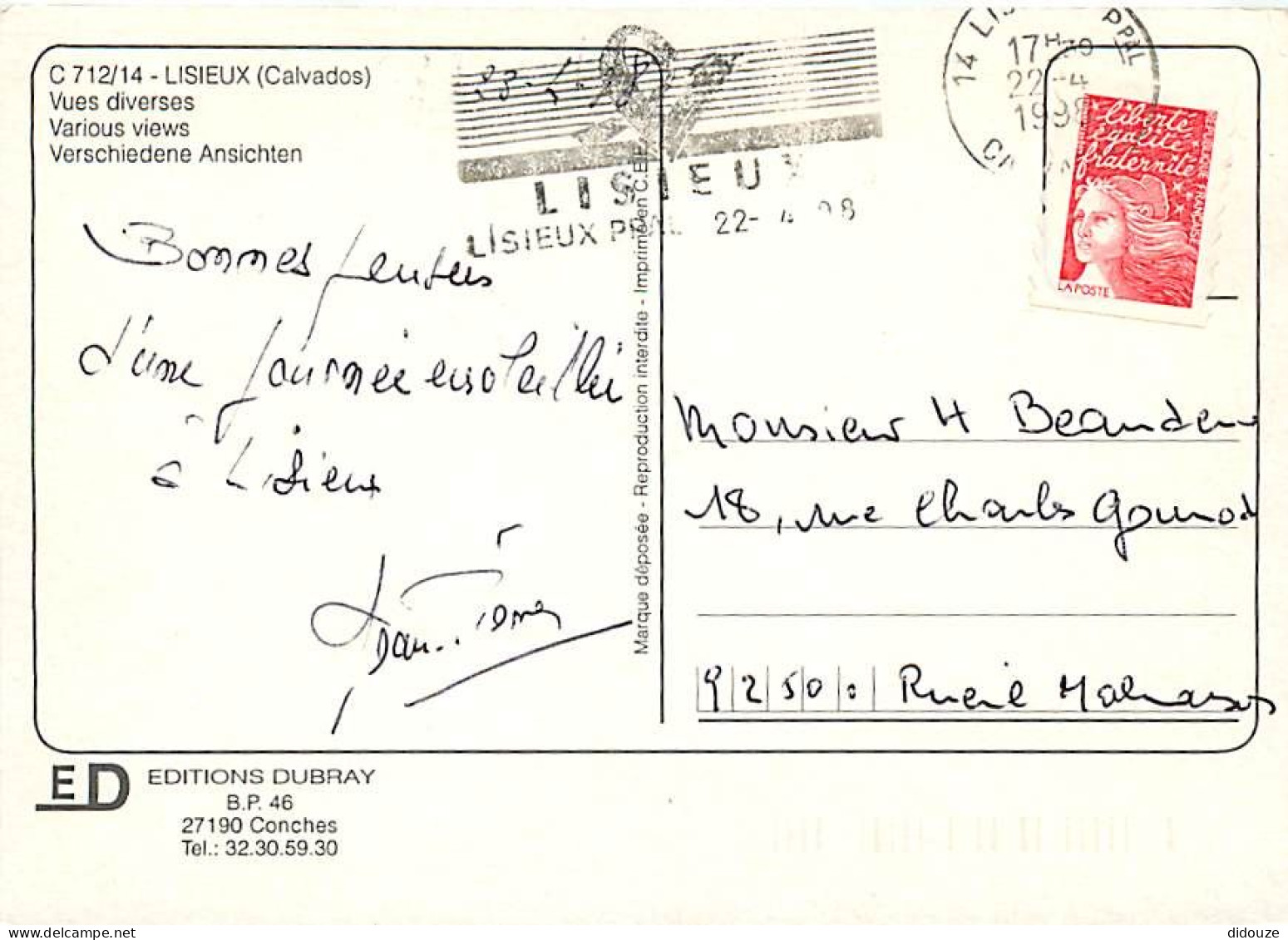 14 - Lisieux - Multivues - Blasons - Flamme Postale De Lisieux - CPM - Voir Scans Recto-Verso - Lisieux