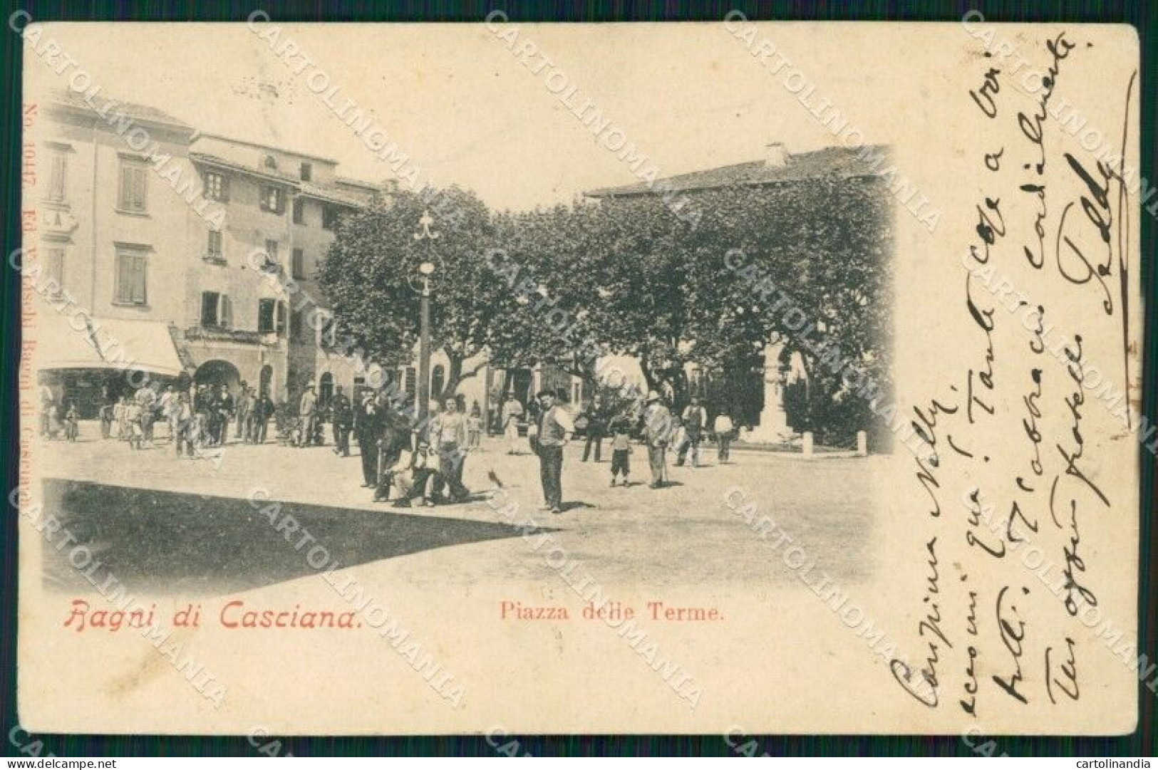 Pisa Casciana Terme Piazza Delle Terme PIEGHINA STRAPPINO Cartolina WX1248 - Pisa