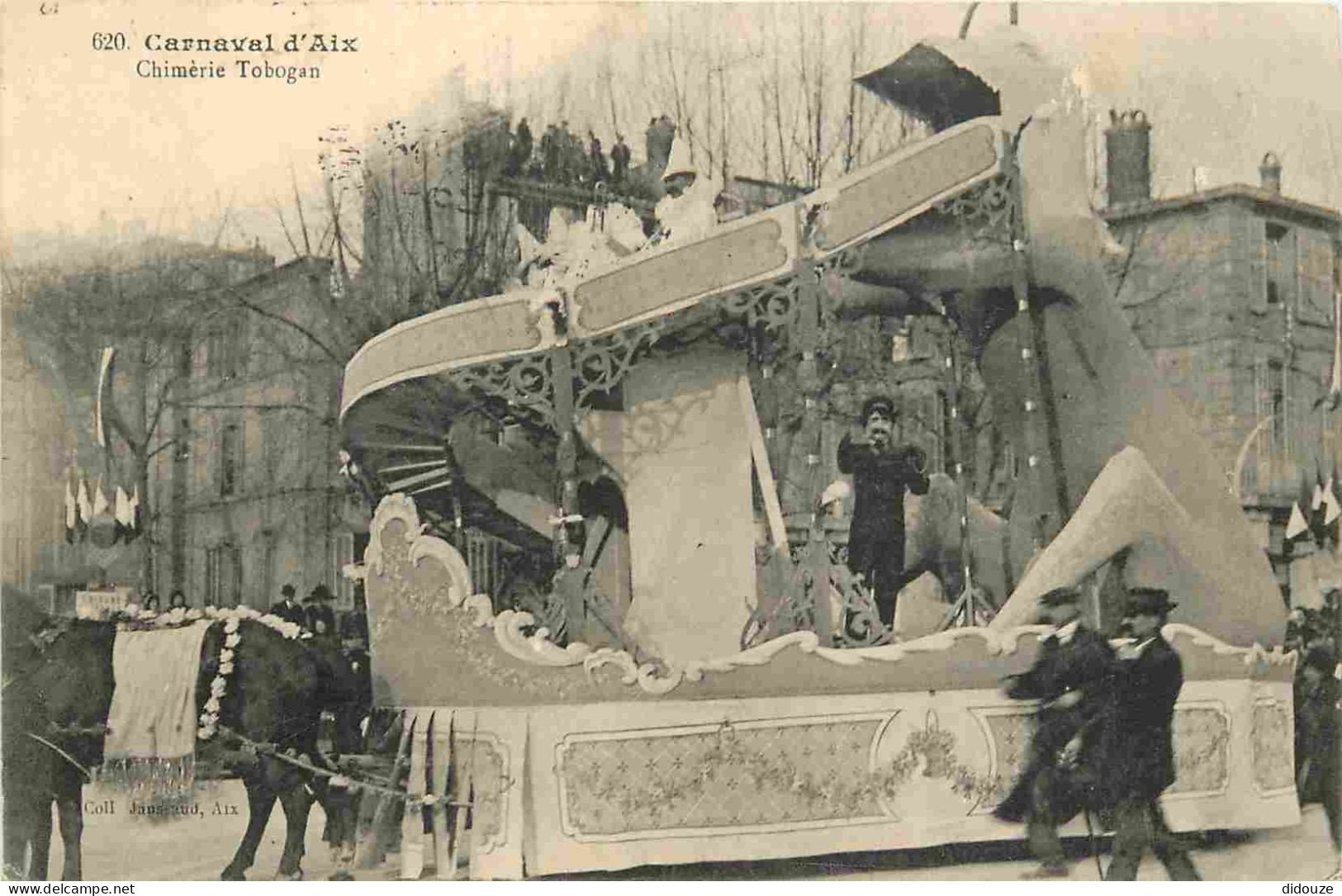 13 - Aix En Provence - Carnaval D'Aix - Chimèrie Tobogan - Animée - Correspondance - CPA - Oblitération Ronde De 1913 -  - Aix En Provence