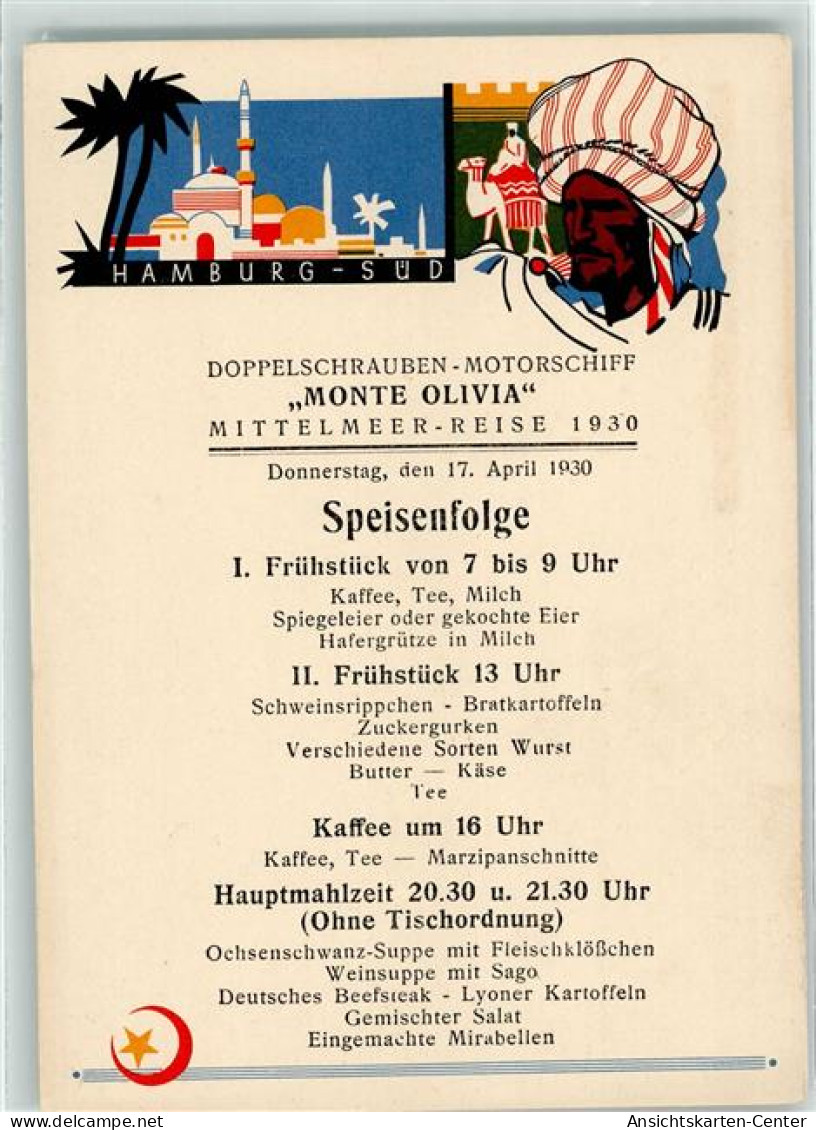 39286004 - Monte Olivia  Mittelmeer-Reise 1930 Donnerstag 17. April - Küchenrezepte