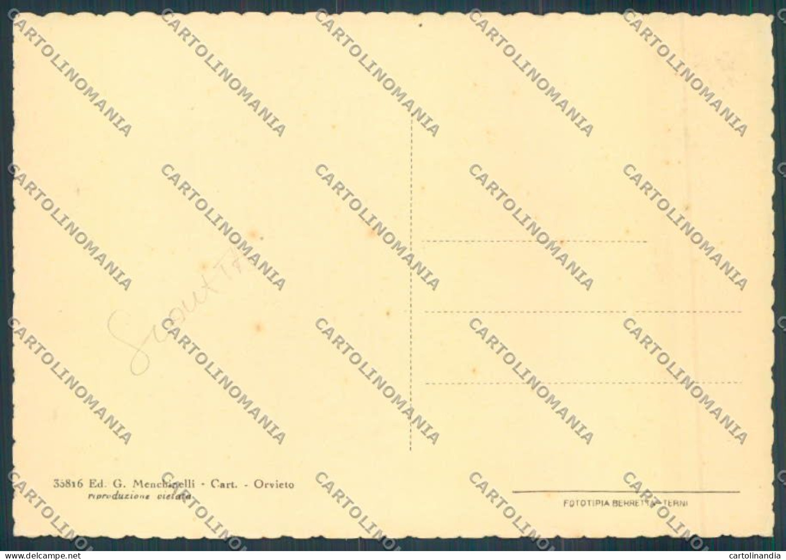 Terni Orvieto Caserma SCOLLATA FG Cartolina ZF7557 - Terni