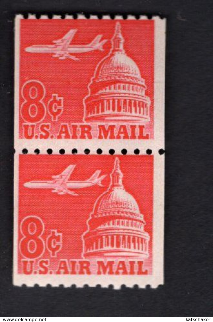 2010459104 1964  SCOTT C65 (XX) POSTFRIS MINT NEVER HINGED - PAIR COILS JET AIRLINER OVER CAPITOL - 3b. 1961-... Nuovi