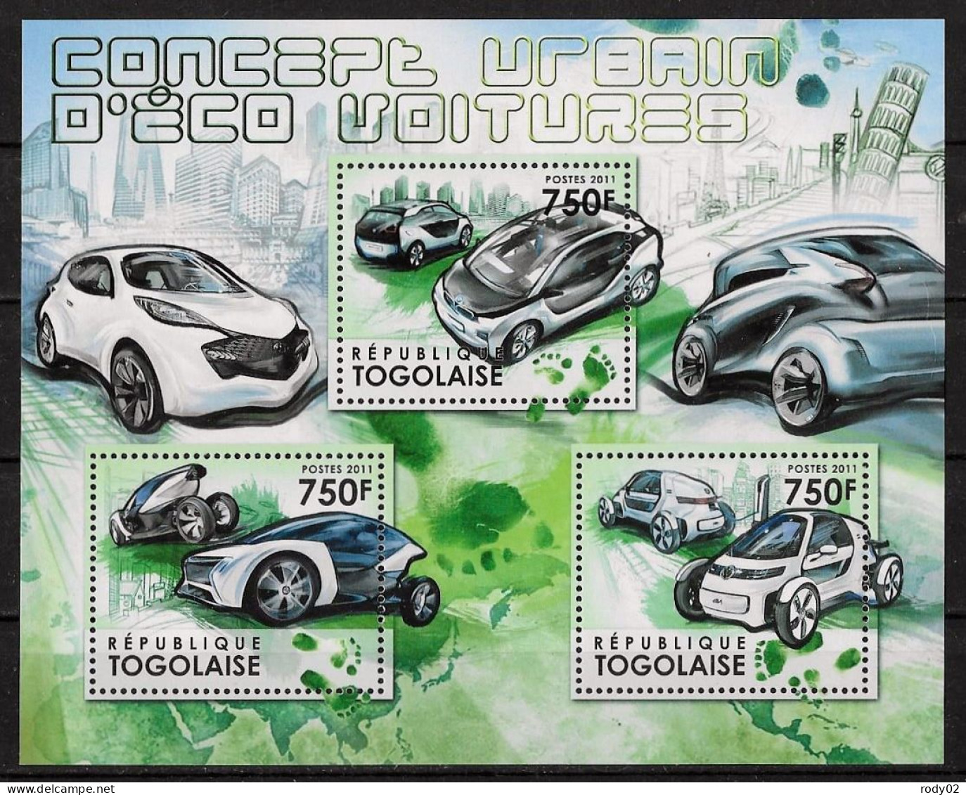 TOGO - AUTOMOBILES - N° 2821 A 2823 ET BF 564 - NEUF** MNH - Auto's