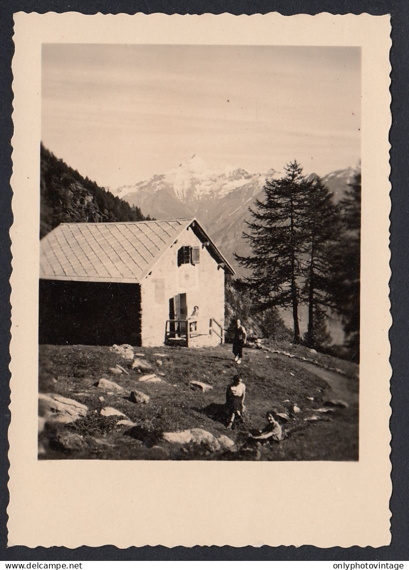 Italia  Luogo Di Montagna Da Identificare Baita 1950 Fotografia Vintage - Orte