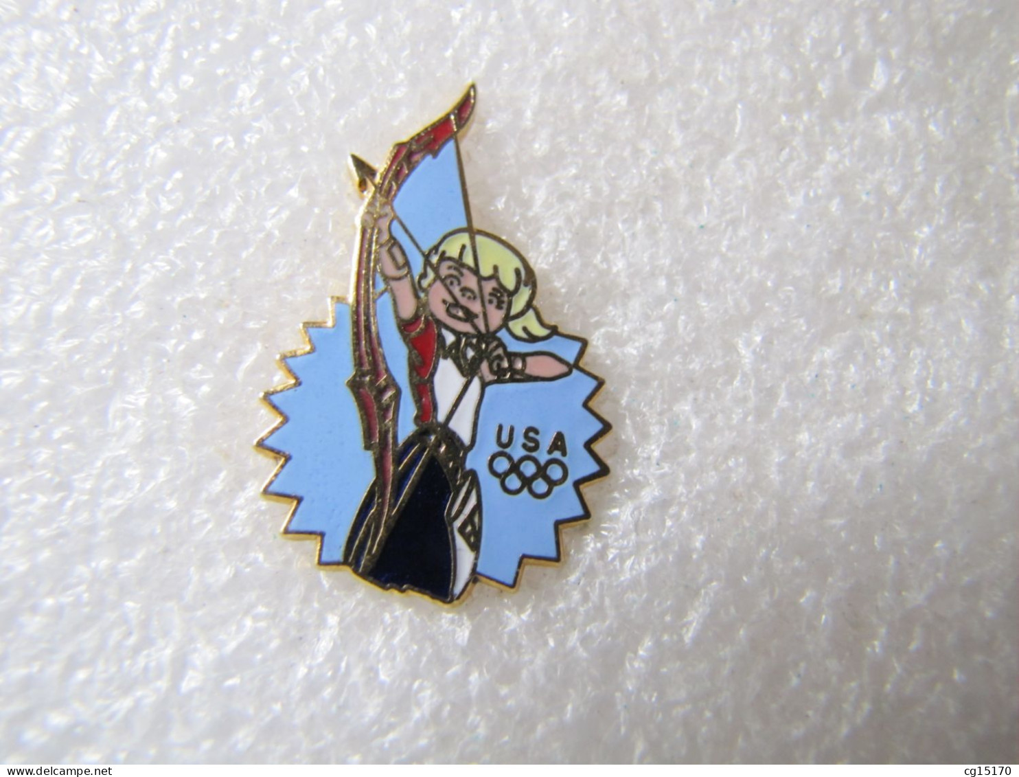 PIN'S   SPORT  TIR A L'ARC   USA JEUX  OLYMPIQUES   Email Grand Feu - Archery