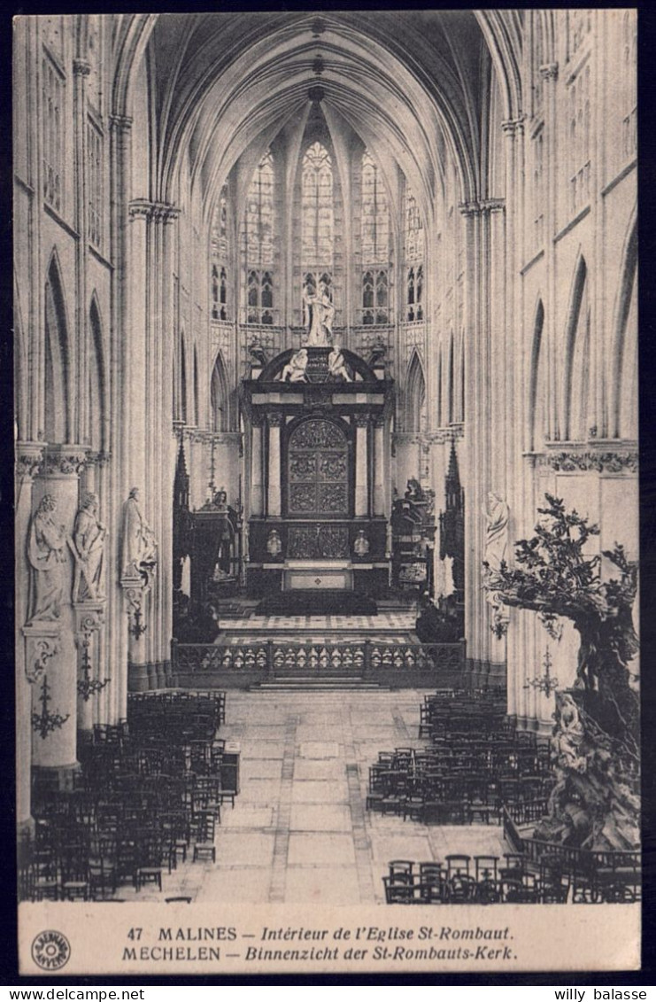 +++ CPA - MALINES - MECHELEN - Intérieur Eglise St Rombaut  // - Mechelen