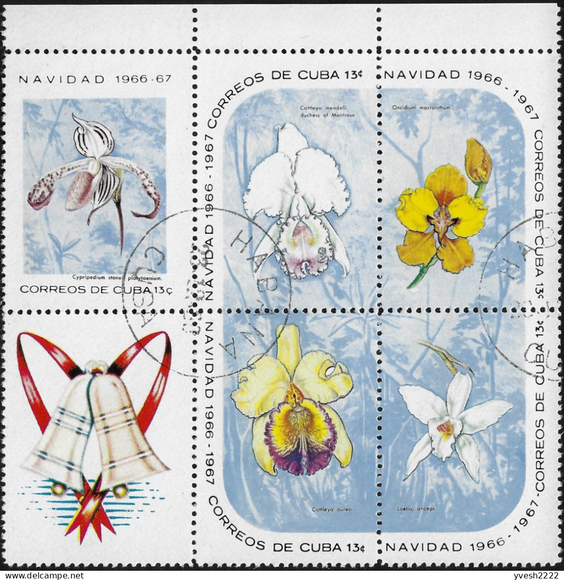 Cuba 1966 Y&T 1060 à 1074. Noël, Orchidées - Orchidées