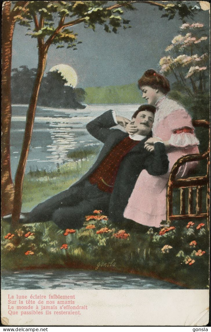 COUPLE 1907 "Mise En Scène" Poème - Paare