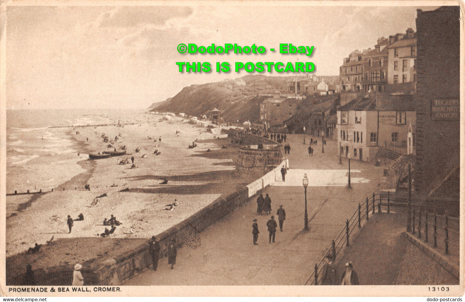 R392739 Cromer. Promenade And Sea Wall. Rounce And Wortley. 1932 - Mundo