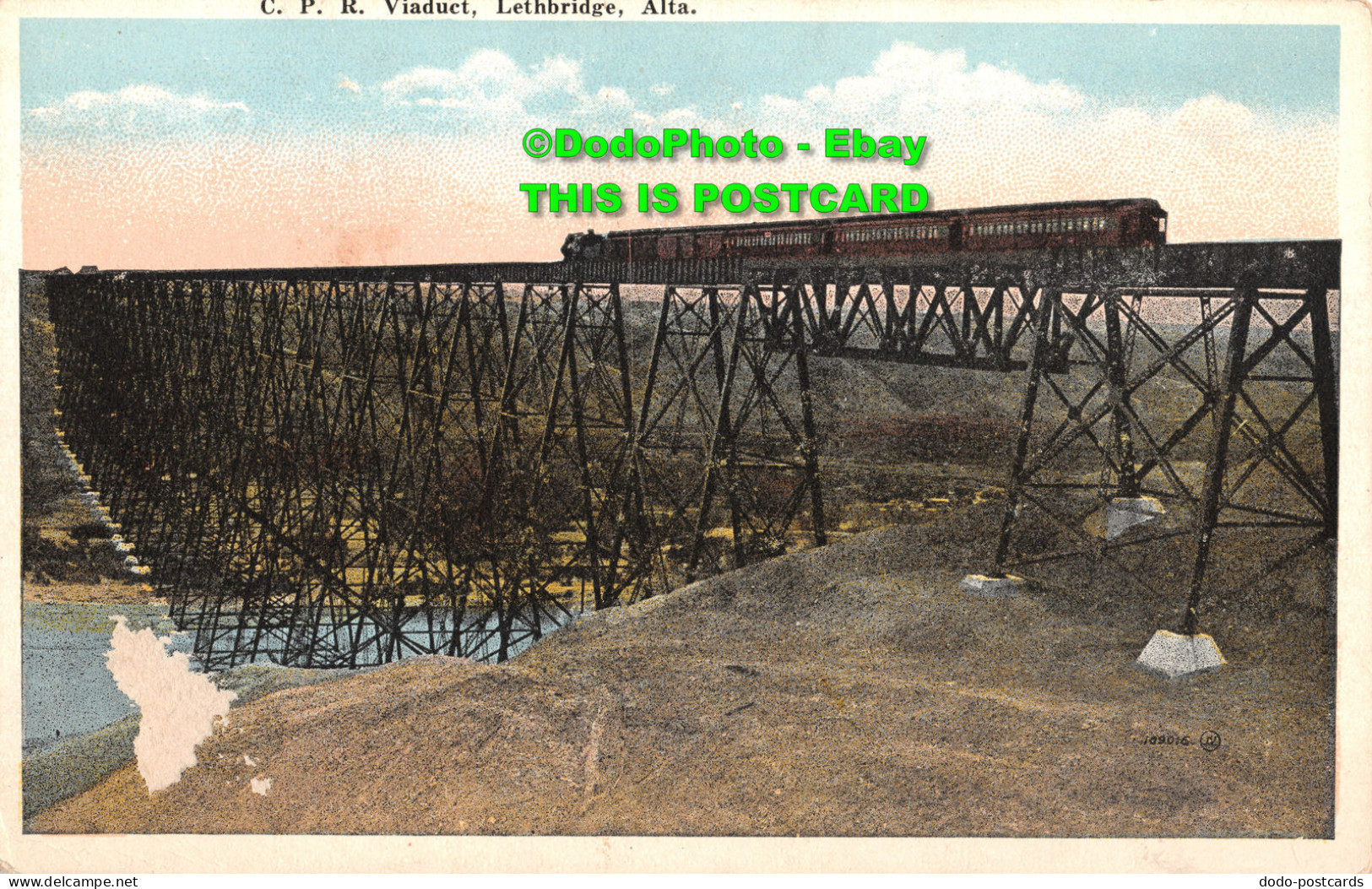 R392740 Alta. Lethbridge. C. P. R. Viaduct. Valentine - Mundo