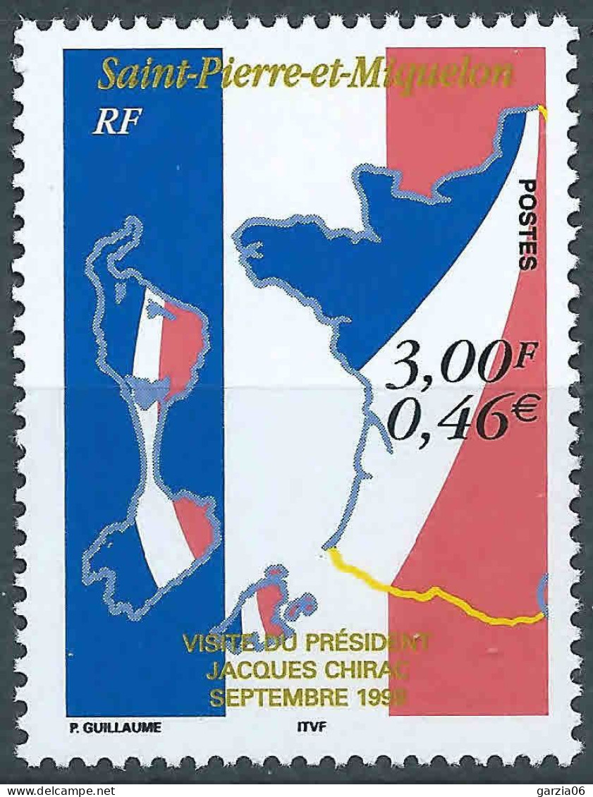 St Pierre Et Miquelon  - 1999  - Visite Du Président  -  N° 703  -  Neuf ** - MNH - Nuovi