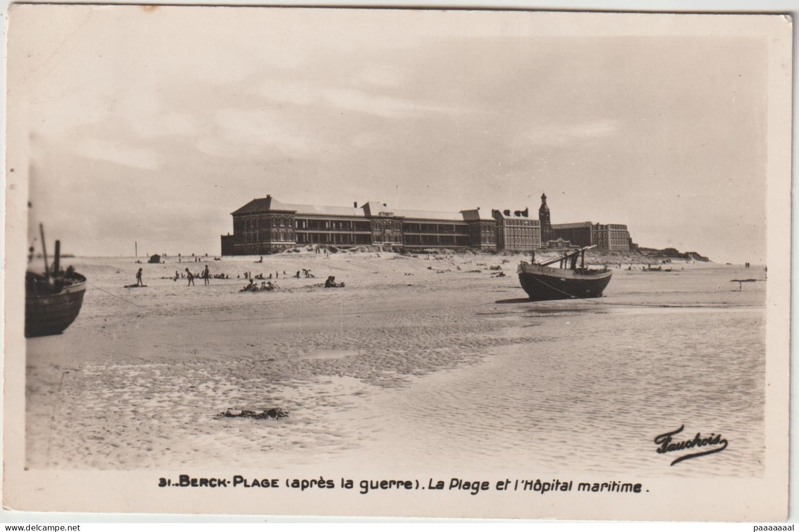 BERCK PLAGE  LA PLAGE ET L HOPITAL MARITIME - Berck