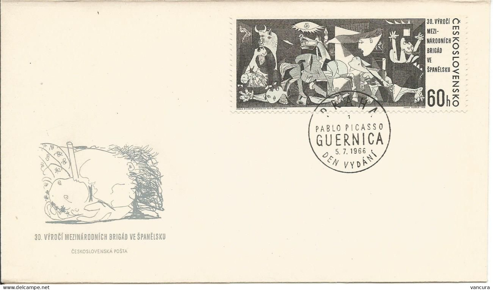 FDC 1543 Czechoslovakia Picasso's Centenary 1966 - Picasso