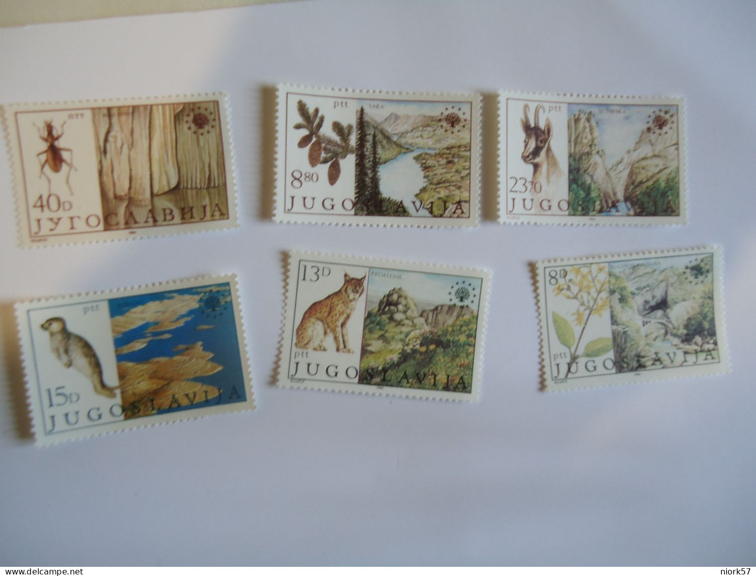 YUGOSLAVIA MNH   SET    6 ANIMALS   PLANTS  1981 - Sonstige & Ohne Zuordnung