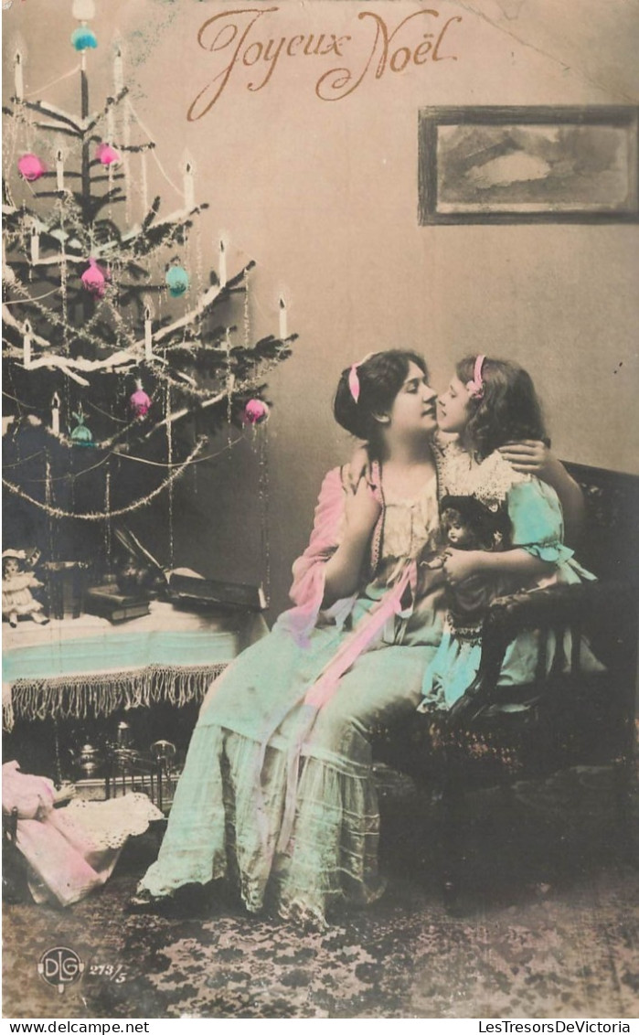 FETES - VOEUX - Noël - Joyeux Noël - Enfant - Femme - Petite Fille - Sapin - Colorisé - Carte Postale Ancienne - Sonstige & Ohne Zuordnung