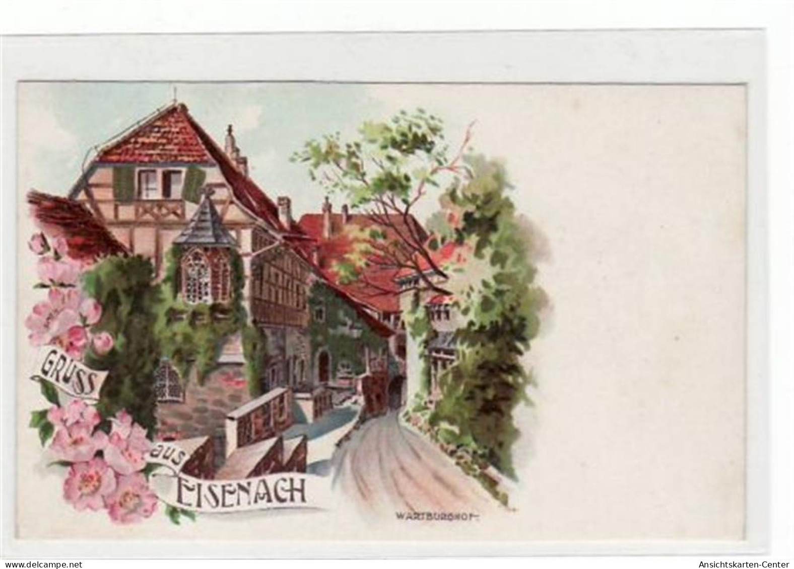 39002604 - Lithographie. Gruss Aus Eisenach I. Thuer. Wartburghof Ungelaufen  Eckbug Unten Links, Sonst Gut Erhalten. - Eisenach