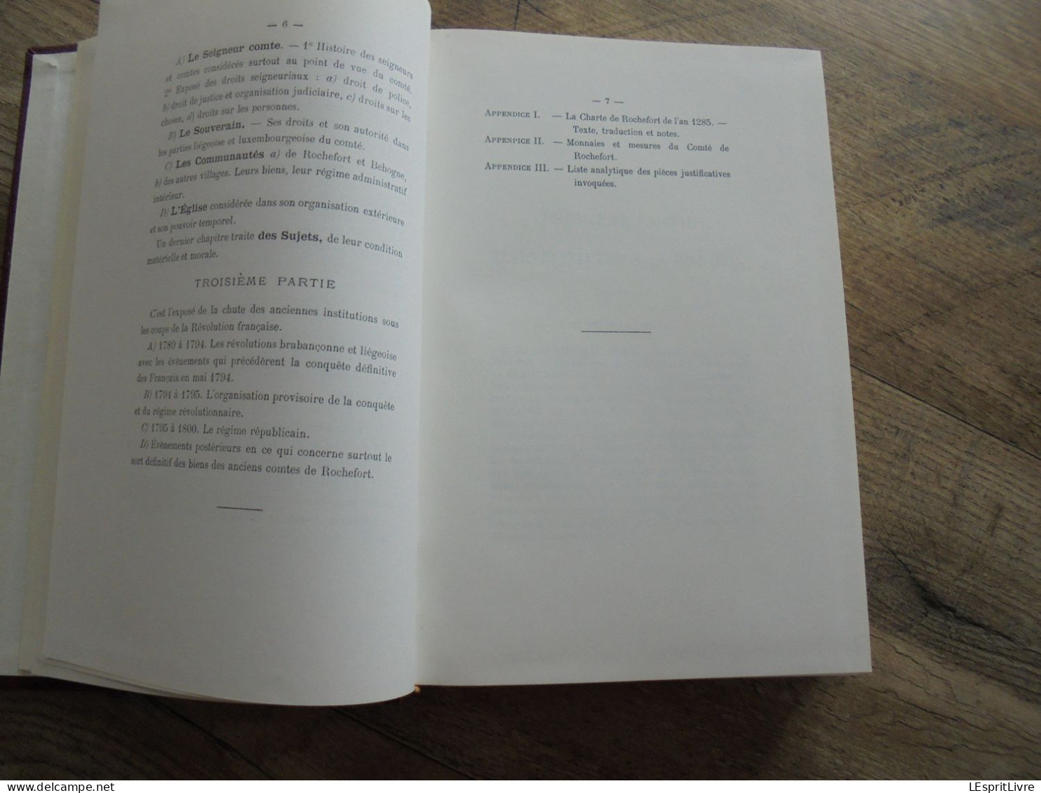 ETUDE HISTORIQUE SUR LE COMTE DE ROCHEFORT G Lamotte Régionalisme Seigneurie Seigneurs Droits Justice Eglise Histoire - België