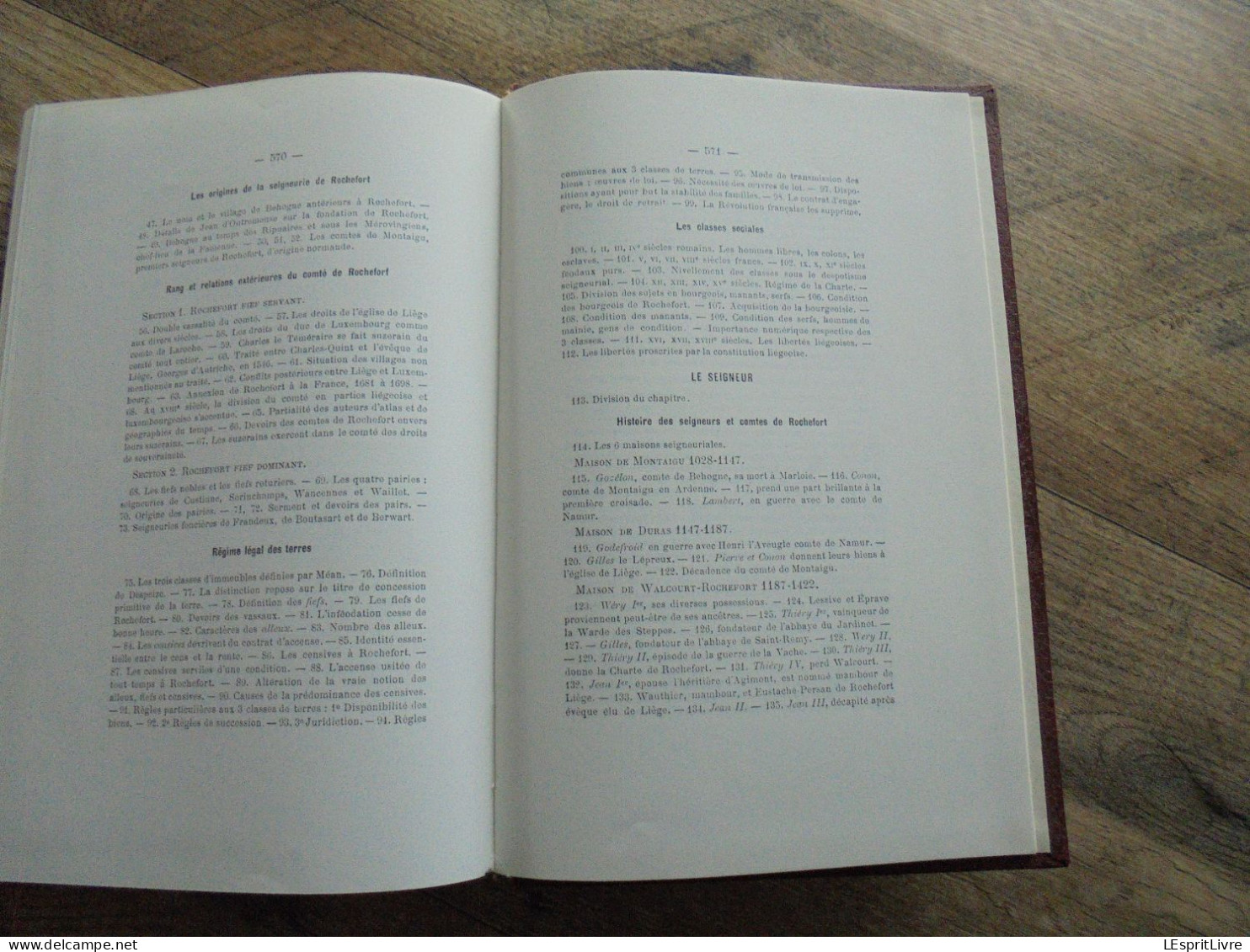 ETUDE HISTORIQUE SUR LE COMTE DE ROCHEFORT G Lamotte Régionalisme Seigneurie Seigneurs Droits Justice Eglise Histoire