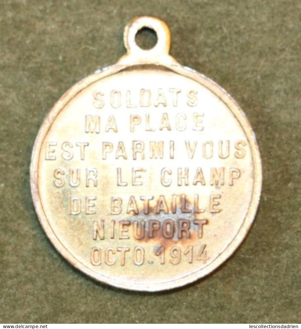 Médaille Belge Albert 1er - Nieuport 1914  Guerre 14-18  - Belgian Medal WWI Médaillette Journée - Bélgica