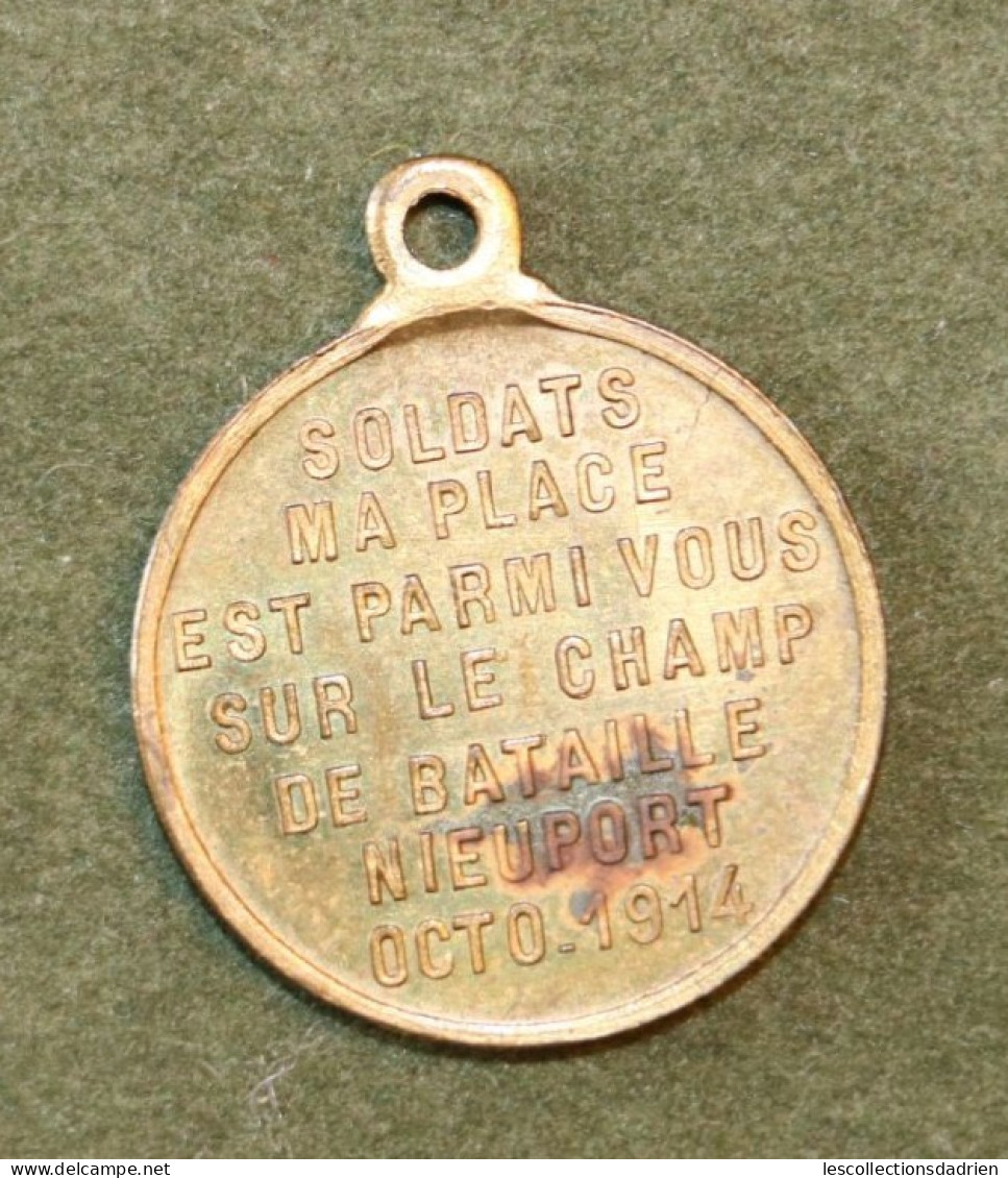 Médaille Belge Albert 1er - Nieuport 1914  Guerre 14-18  - Belgian Medal WWI Médaillette Journée - Belgien