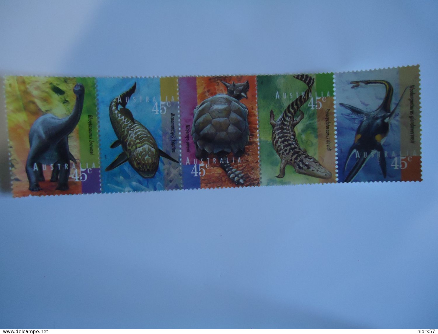 AUSTRALIA MNH   SE TENANT  5 DINOSAURS  1997 - Prehistorics