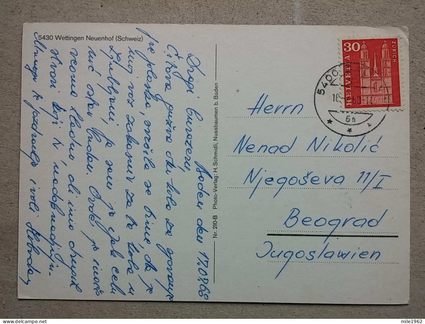 KOV 799-31 - SWITZERLAND, WETTINGEN NEUENHOF - Other & Unclassified