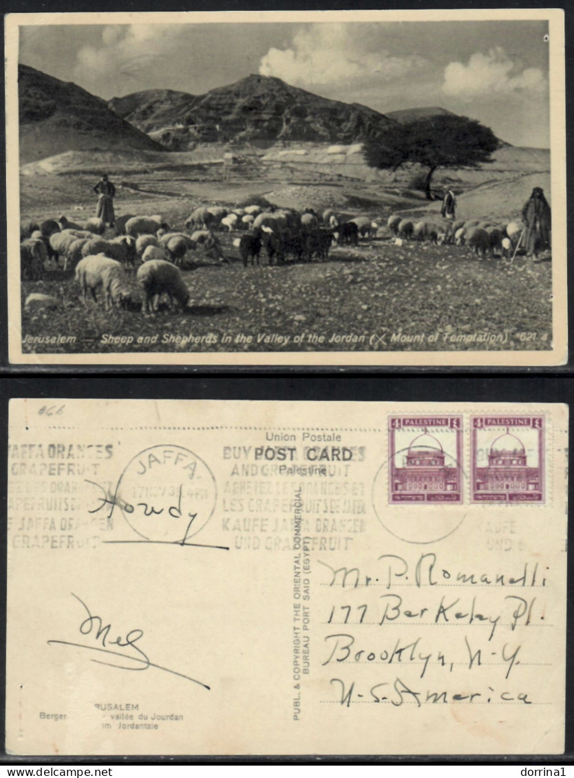 Jaffa 1938 - British Mandate Post In Palestine Jerusalem Postcard - Palästina