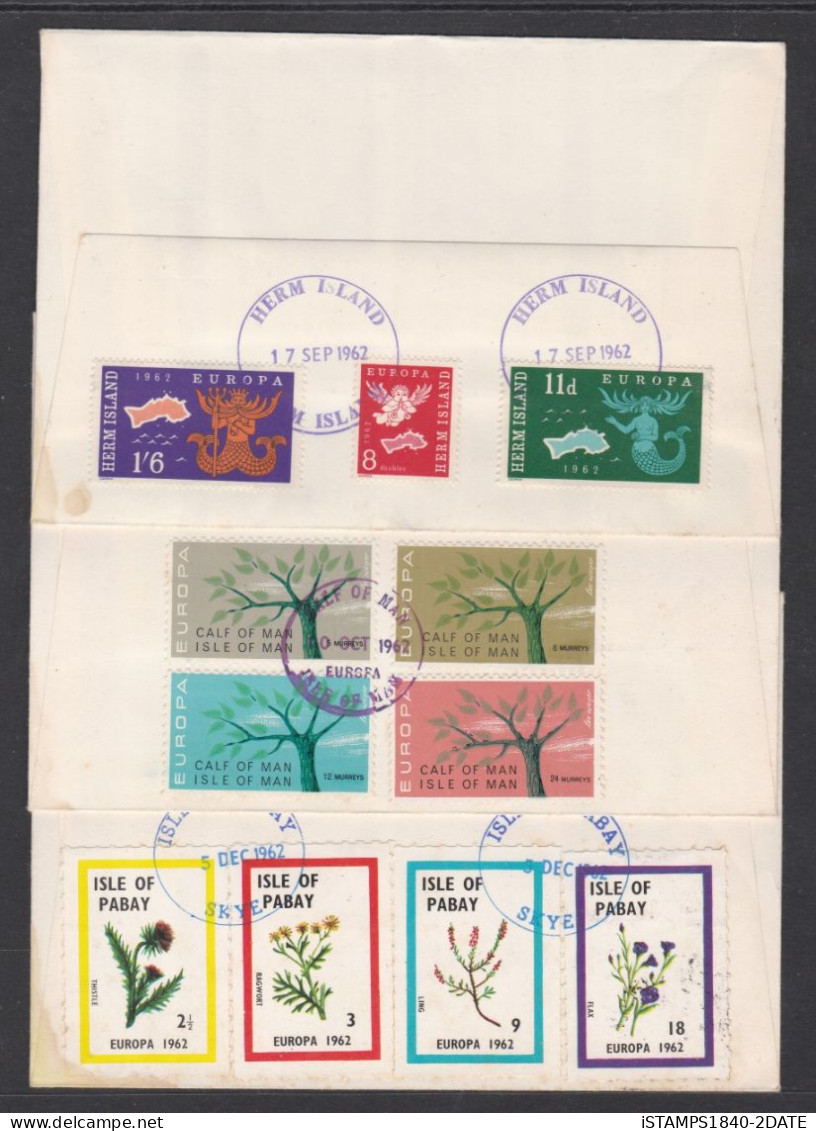001243/ Great Britain Regional Covers (3) Europa 1962 IOM/HERM/PABAY - Collections