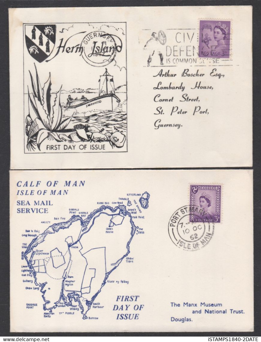 001243/ Great Britain Regional Covers (3) Europa 1962 IOM/HERM/PABAY - Colecciones Completas