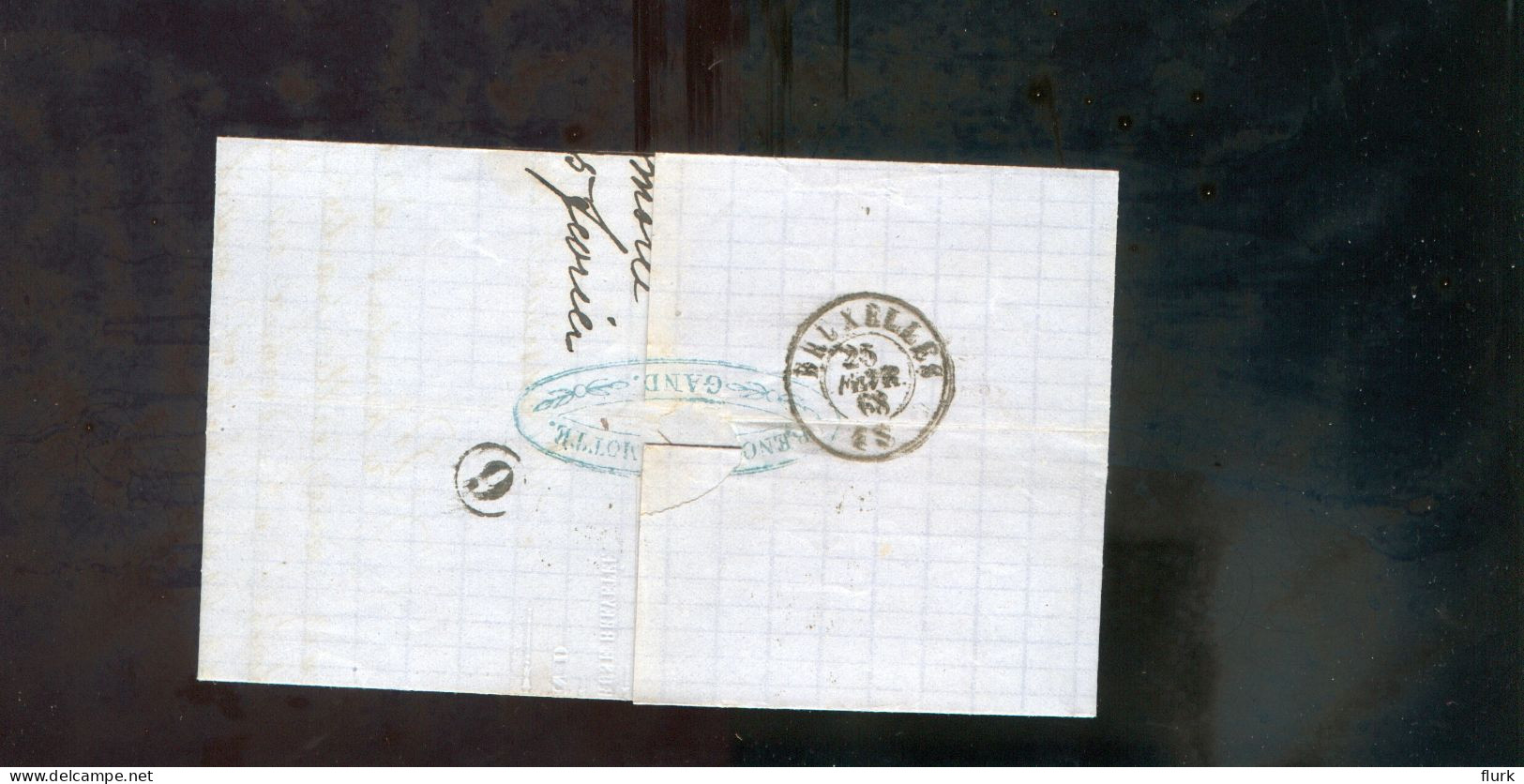 België OCB18 Gestempeld Op Brief Gand-Bruxelles 1868 Perfect (2 Scans) - 1865-1866 Profiel Links