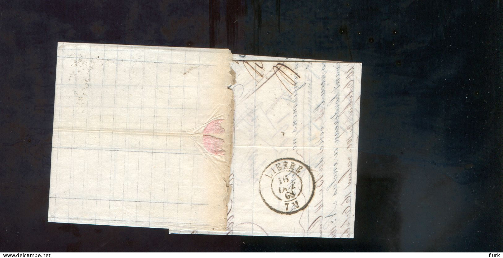 België OCB18 Gestempeld Op Brief Liège-Lierre 1868 Perfect (2 Scans) - 1865-1866 Linksprofil