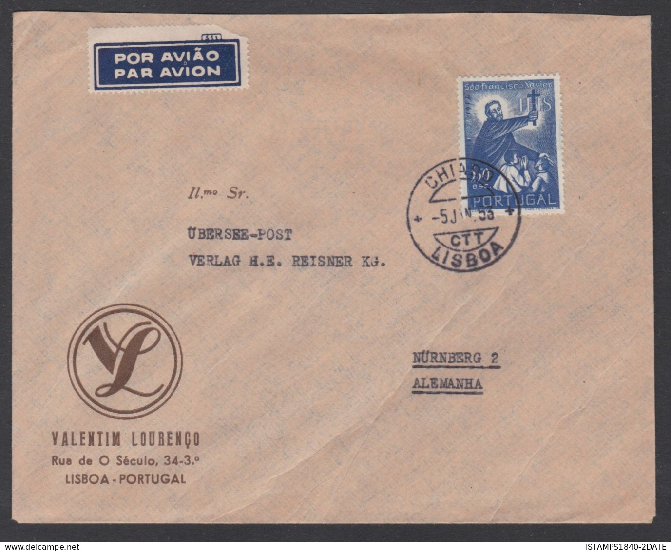 001245/ Portugal 1953 Air Mail Cover St Francis Xavier. - Briefe U. Dokumente