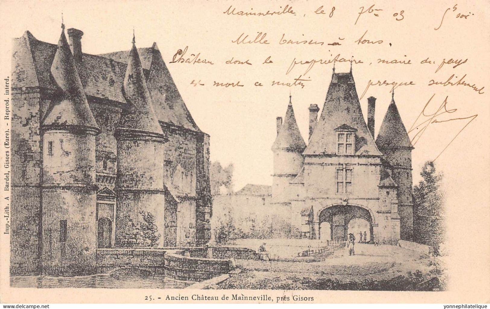 27 - EURE - Canton de GISORS - LOT de 12 CPA - châteaux - LOT 27-52G