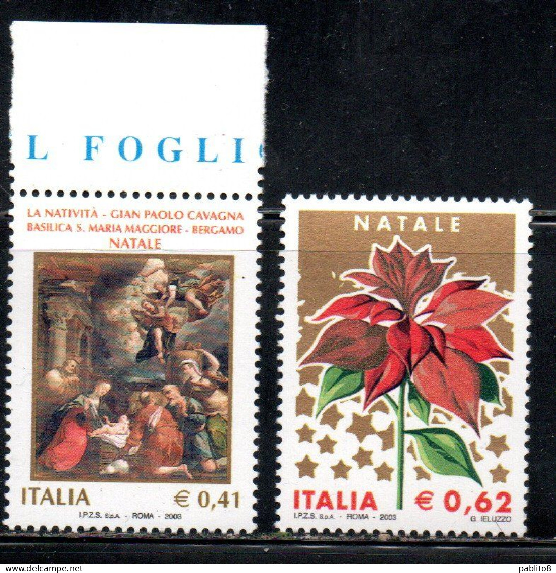 ITALIA REPUBBLICA ITALY REPUBLIC 2003 NATALE CHRISTMAS NOEL WEIHNACHTEN NAVIDAD NATAL COMPLETE SET SERIE COMPLETA MNH - 2001-10: Ungebraucht