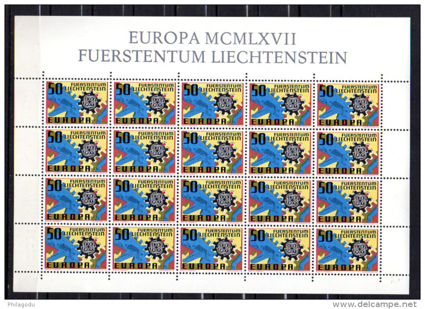 1967  Légendes, Europa , 3 Feuillets De 20 Tp Des  Y&T. 422 – 423 – 424 - 425**, PRIX POSTE  44,- CHF - Neufs