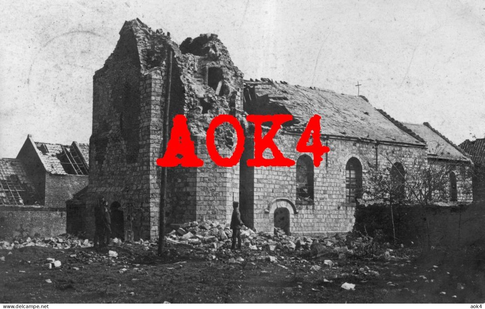 62 NOYELLES SOUS BELLONNE Eglise Ruines Arras 1917 1918 Nordfrankreich IR 95 Feldpost - Autres & Non Classés