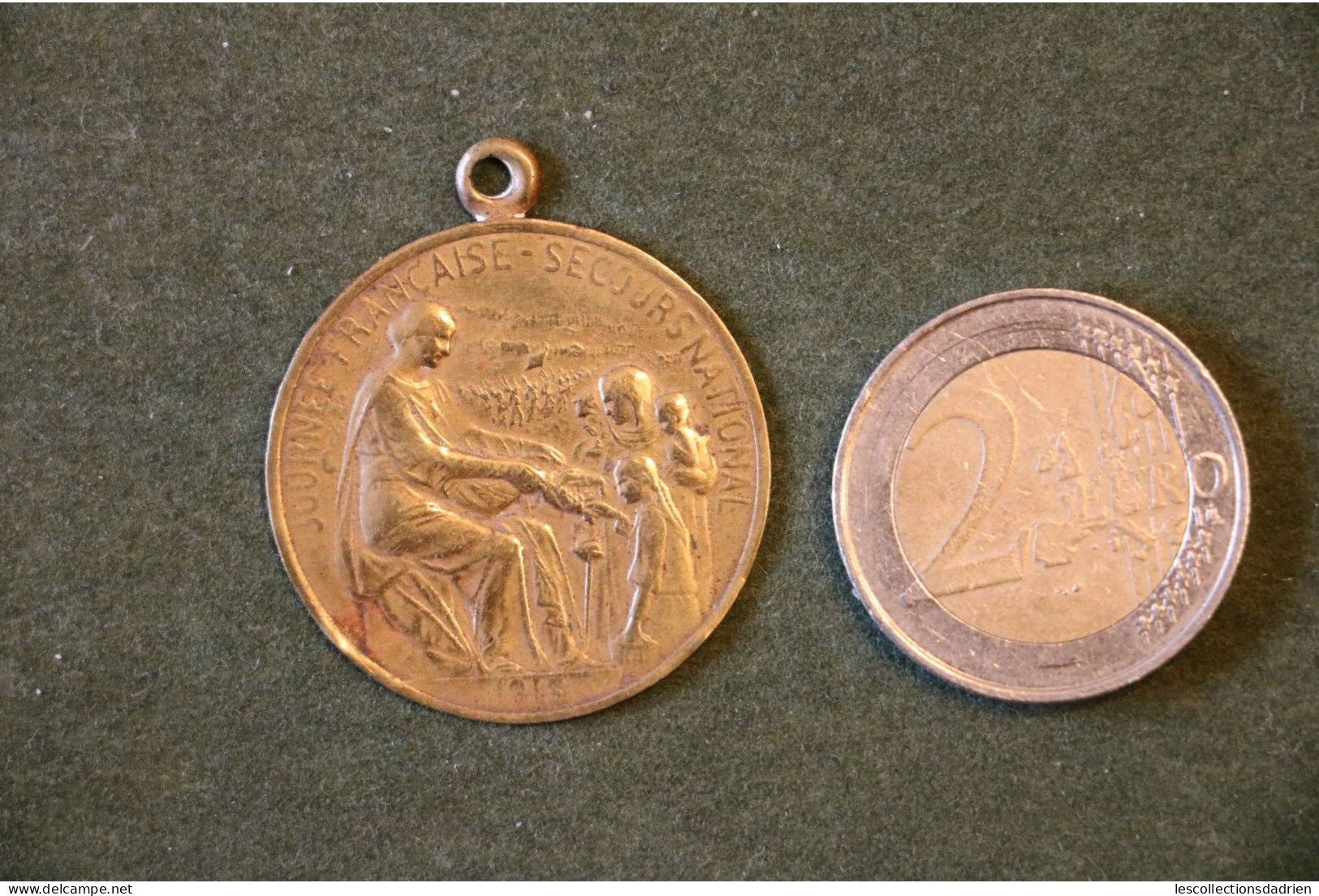 Médaille Française Journée Française Secours National  Guerre 14-18  - French Medal WWI Médaillette Journée - Frankrijk