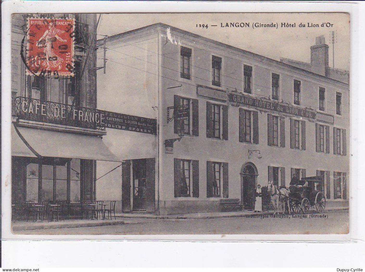 LANGON: Hôtel Du Lion D'or - état - Langon
