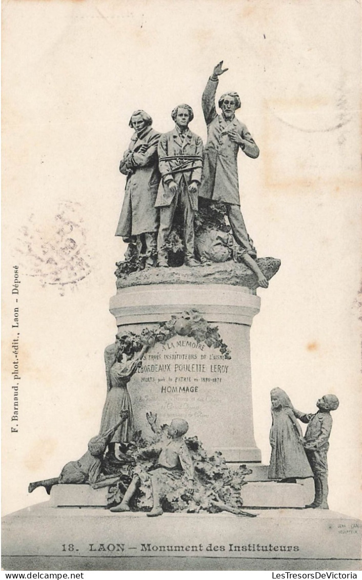 FRANCE - Laon - Vue Sur Un Monument Des Instituteurs - Des Statues - Vue Générale - Carte Postale Ancienne - Laon