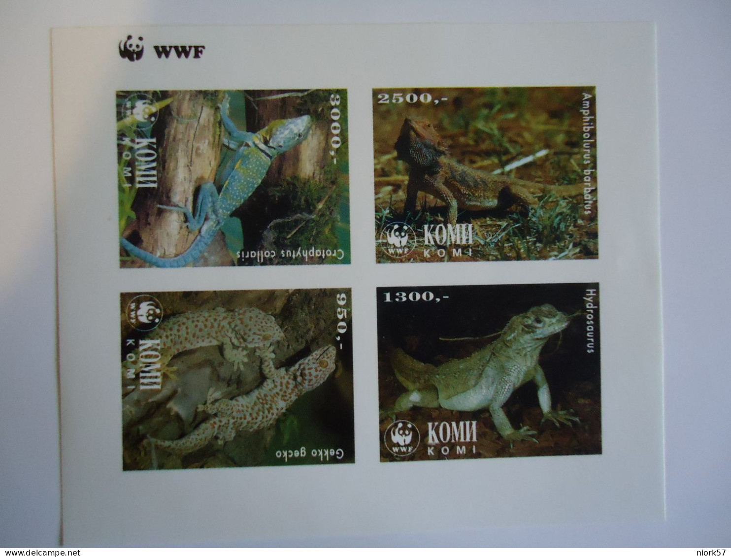 KOMI  MNH  SHEET WWF REPTILES - Nuovi